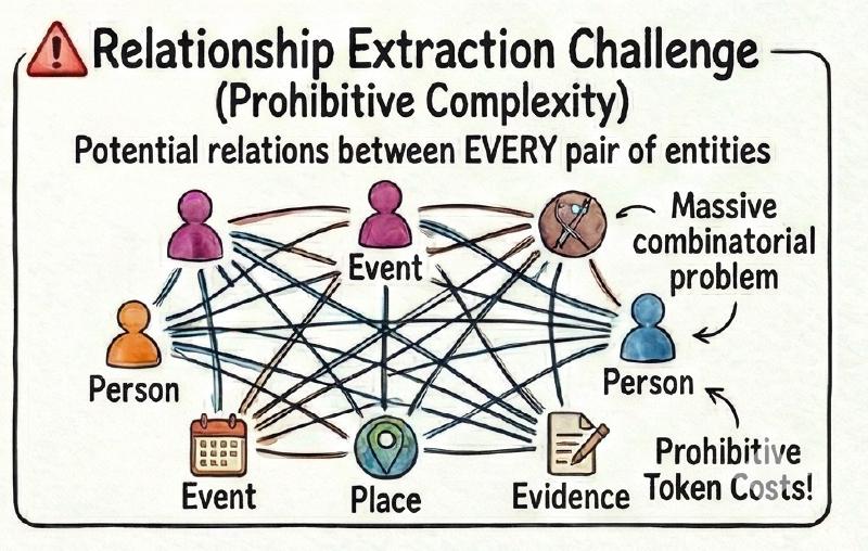 Relationship extraction challenge: combinatorial explosion of potential relations between every pair of entities